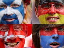 Potret Face Paint Suporter Paling Nyentrik di Euro 2024