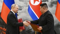 Putin Ucapkan Selamat untuk Sahabatnya Kim Jong Un yang Jadi Presiden Lagi