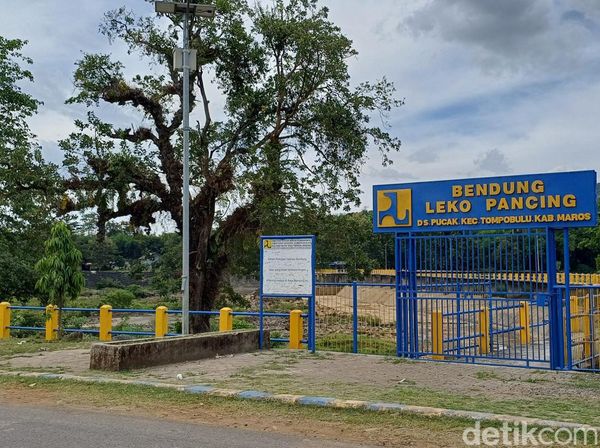 Potret Bendungan Lekopancing Maros yang Mulai Mengering