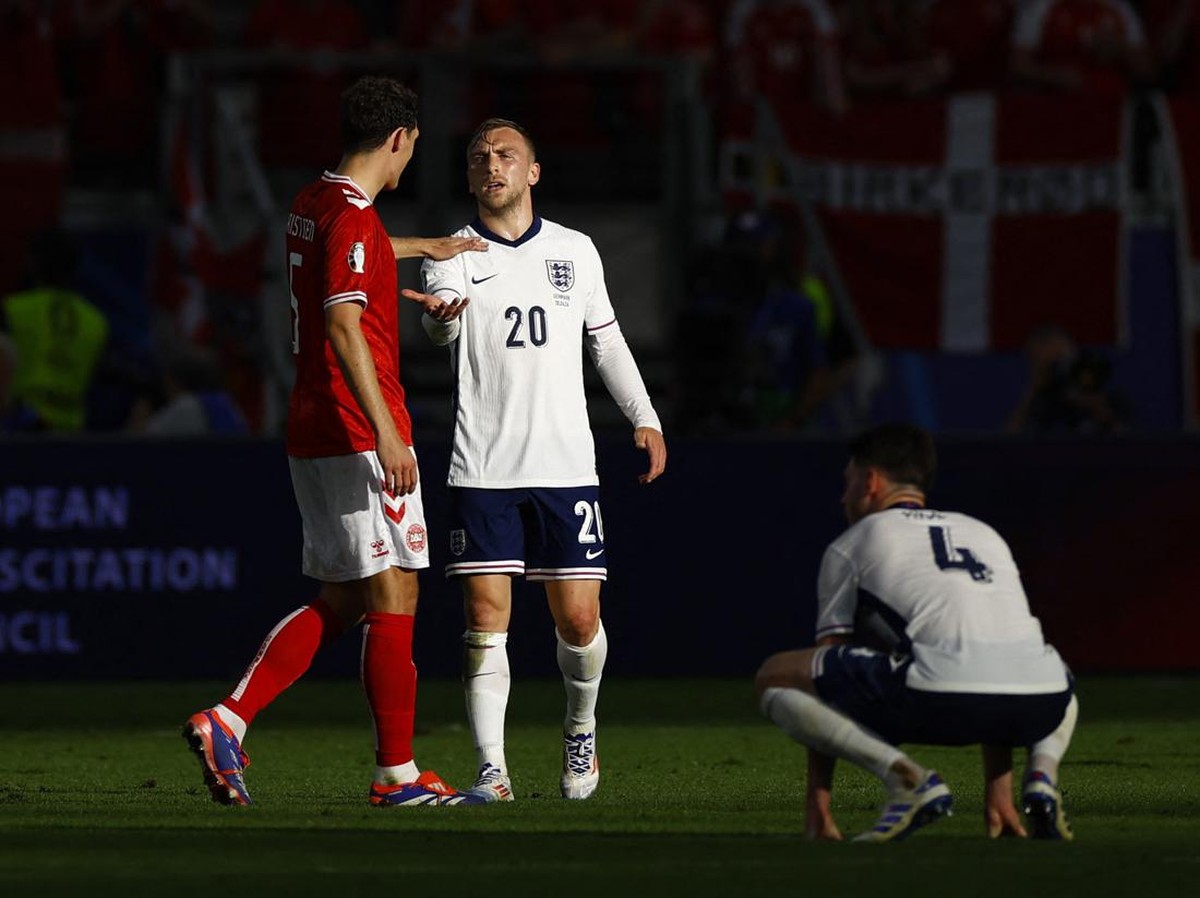 Denmark vs Inggris di Euro 2024 berakhir imbang 1-1. (Foto: John Sibley/REUTERS)