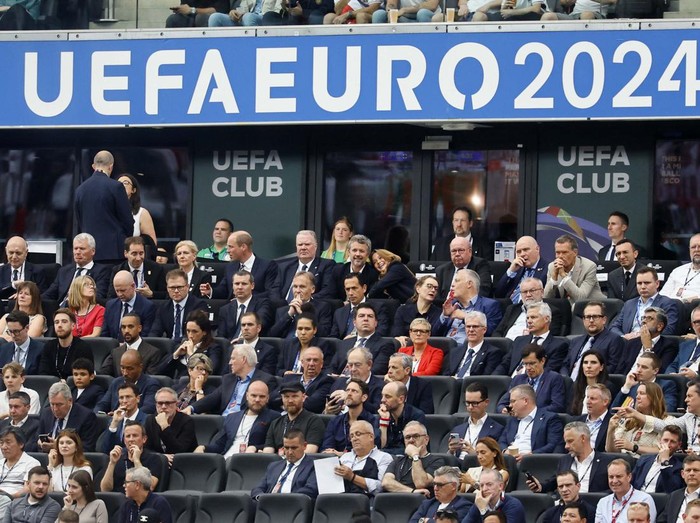 Soccer Football - Euro 2024 - Group C - Denmark v England - Frankfurt Arena, Frankfurt, Germany - June 20, 2024
Prince William, Prince of Wales is pictured in the stands before the match REUTERS/Lee Smith