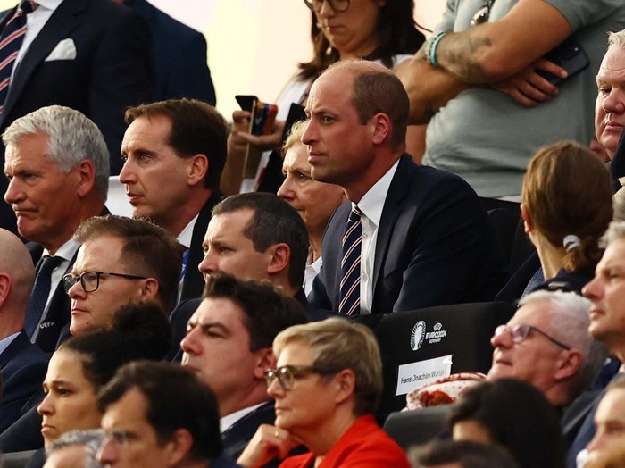 Soccer Football - Euro 2024 - Group C - Denmark v England - Frankfurt Arena, Frankfurt, Germany - June 20, 2024
Prince William, Prince of Wales is pictured in the stands before the match REUTERS/Lee Smith