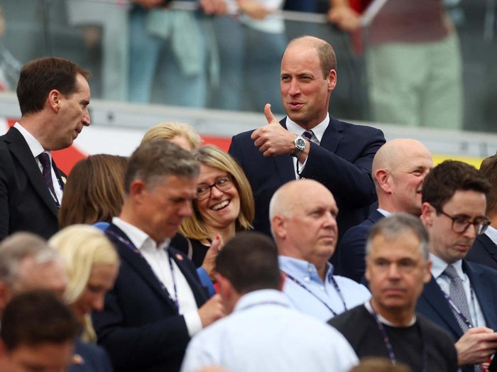Soccer Football - Euro 2024 - Group C - Denmark v England - Frankfurt Arena, Frankfurt, Germany - June 20, 2024
Prince William, Prince of Wales is pictured in the stands before the match REUTERS/Lee Smith