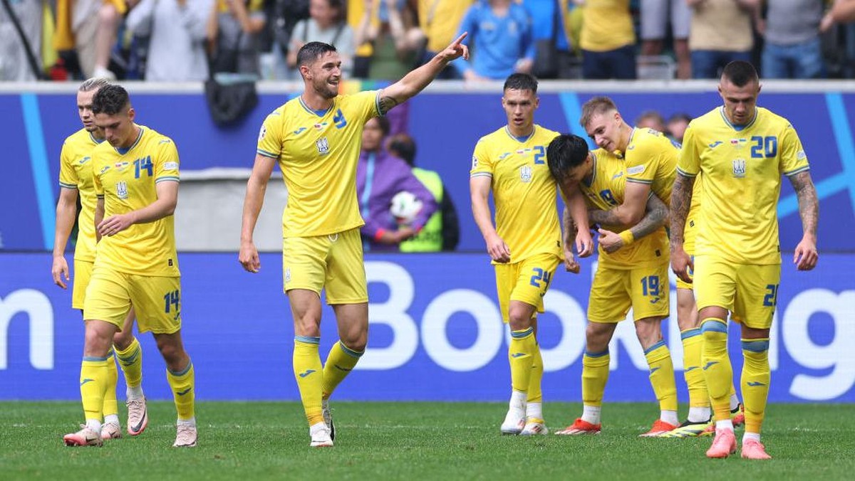 Ukraina menang 2-1 atas Slovakia di Euro 2024 (Foto: Getty Images/Dean Mouhtaropoulos)