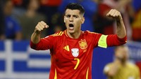 Penyerang Prancis, Alvaro Morata, membuat 4 attempts on target, sekali diblok, dan dua kali melenceng di Euro 2024 sejauh ini. (Foto: Leon Kuegeler/REUTERS)