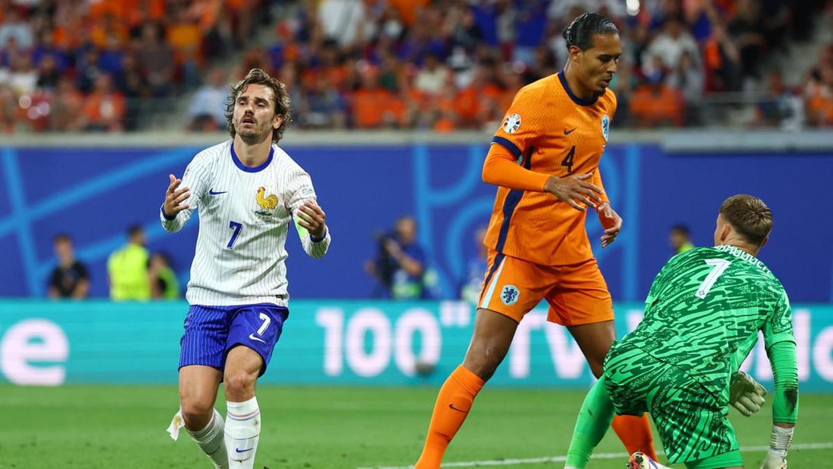 Laga Belanda vs Prancis di Euro 2024 berakhir 0-0 (Foto: REUTERS/Kai Pfaffenbach)