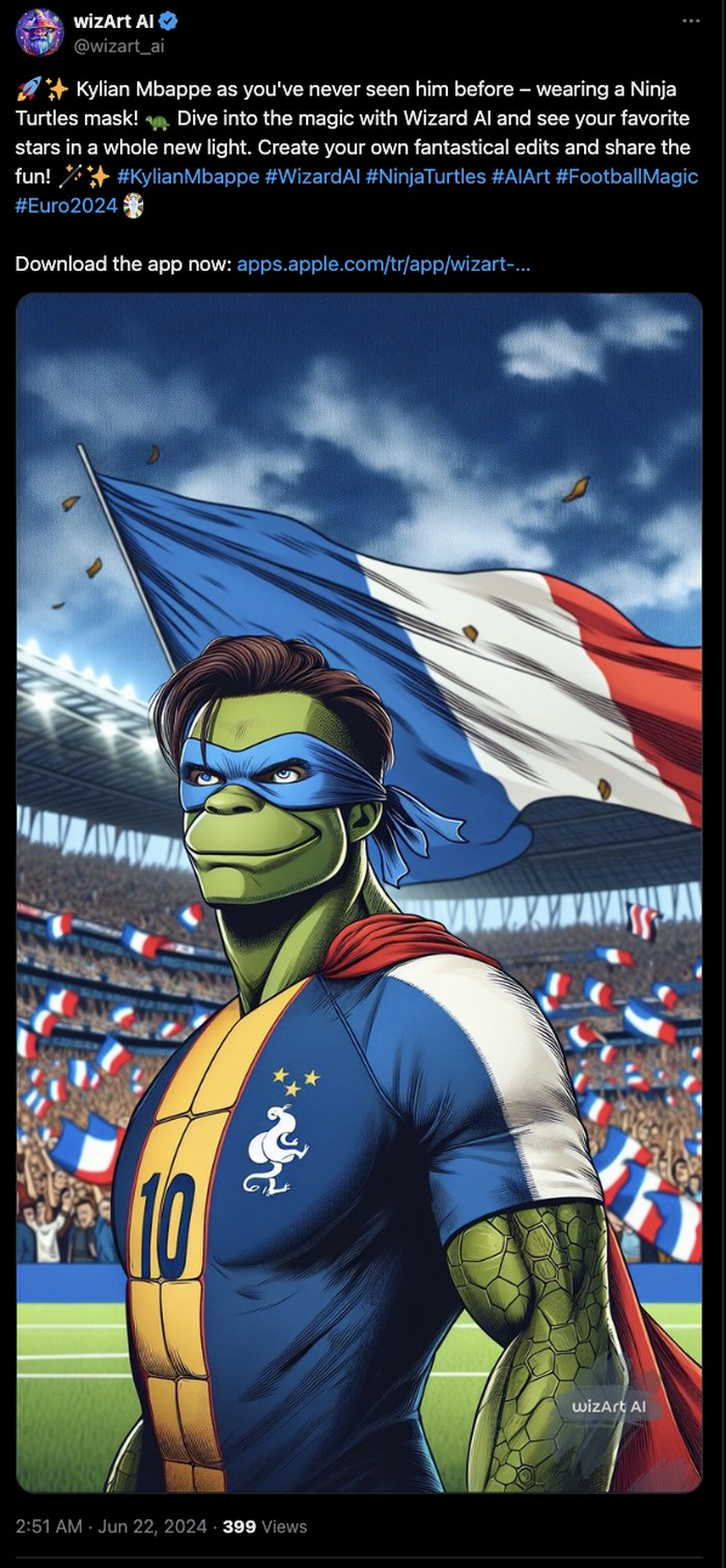Meme Mbappe Kura-kura Ninja