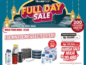 Tempat Bekal-Botol Minum Mulai Rp 20 Ribuaan Cuma di Transmart Full Day Sale