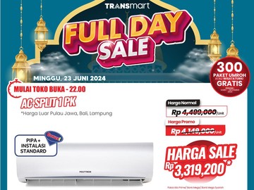 Kapan Lagi Beli AC Diskon Rp 1,3 Juta, Serbu Transmart Full Day Sale Besok!