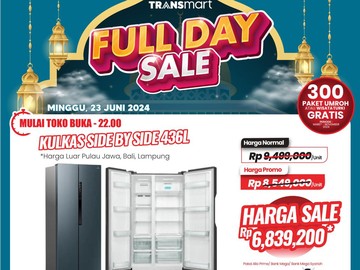 Beli Kulkas Dapat Diskon Rp 2,6 Juta! Besok Serbu Transmart Full Day Sale