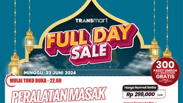 Alat Masak Bunda Serba Rp 100 Ribu Cuma di Transmart Full Day Sale