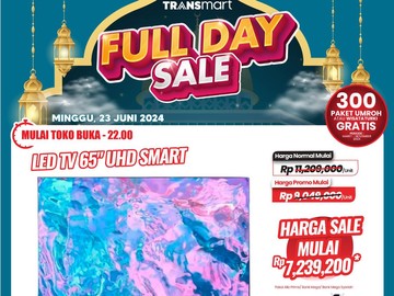 Cuma di Transmart Full Day Sale, LED TV 65 Inch UHD Smart Diskon Hampir Rp 4 Juta