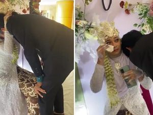 2 Pria Nangis di Bahu Pengantin Wanita, Bikin Netizen Salah Sangka