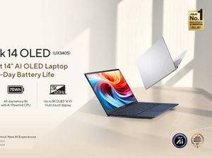 ASUS Zenbook 14 OLED UX3405, Laptop AI Tipis, Ringan & Layar Sentuh 3K