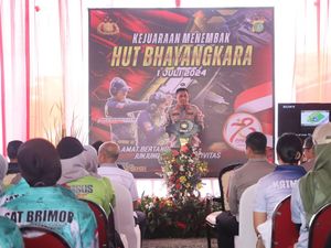 Polda Metro Gelar Lomba Menembak di HUT ke-78 Bhayangkara