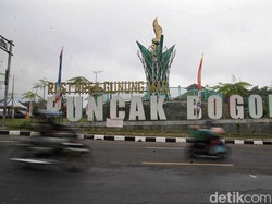 Bekas Area PKL di Puncak, Bogor Dipagari