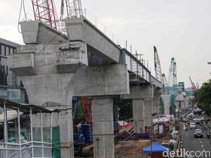 Progres Terkini Pembangunan LRT Velodrome-Manggarai