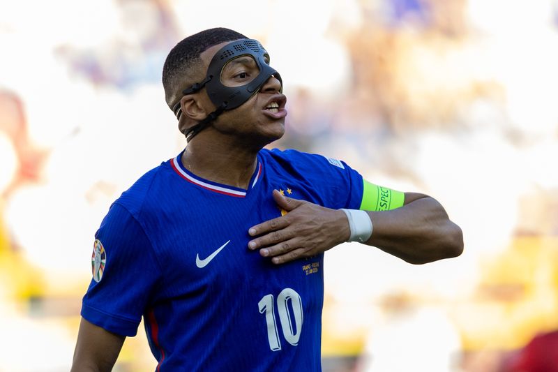 Kylian Mbappe is playing during the UEFA Euro 2024 Group D match between France v Poland, at the  BVB Stadion Dortmund in Dortmund, Germany, on June 25, 2024. (Photo by Andrzej Iwanczuk/NurPhoto via Getty Images)