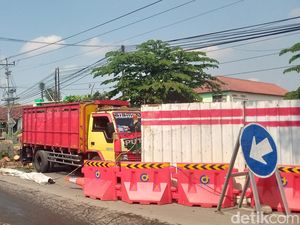 Hati-hati Lur! Ada Penyempitan Jalan Dekat Exit Tol Ngawen