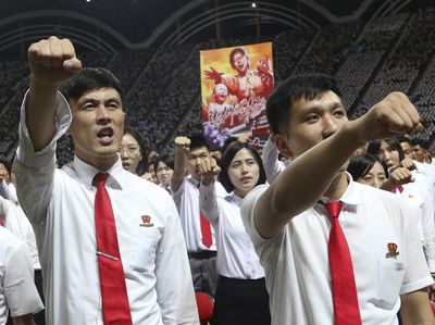 Unjuk Rasa Anti-AS Peringati 74 Tahun Perang Korea di Korut