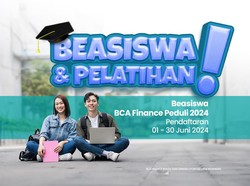 Tinggal 4 Hari Lagi, Buruan Daftar Beasiswa BCA Finance Peduli 2024