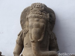 Wujud Arca Ganesha yang Ditemukan Warga saat Gali Fondasi di Sleman