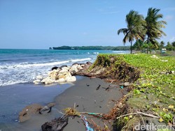 Abrasi di Pantai Batukaras Pangandaran Kian Parah