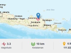 Gempa Darat M 3,3 Guncang Tuban