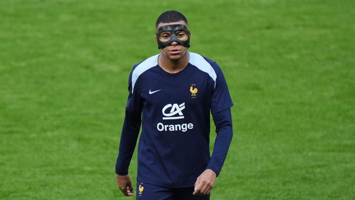 Frances Kylian Mbappe during a training session at Home Deluxe Arena in Paderborn, Germany. Picture date: Thursday June 27, 2024. (Photo by Bradley Collyer/PA Images via Getty Images)