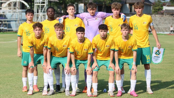 Laga Grup C Piala AFF U-16 2024 antara Australia melawan Timor Leste, Stadion Sriwedari, Kota Solo, Sabtu (29/6/2024) sore.