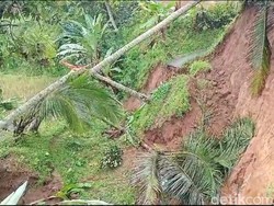 Longsor Terjang Tiga Desa di Kabupaten Tasikmalaya