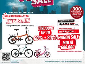 Sepeda di Transmart Full Day Sale Cuma Rp 600 Ribuan!