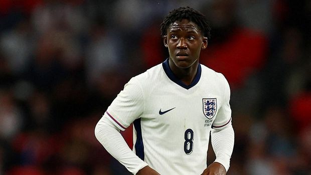 FILE PHOTO: Soccer Football - International Friendly - England v Iceland - Wembley Stadium, London, Britain - June 7, 2024 England's Kobbie Mainoo looks dejected after the match REUTERS/Molly Darlington/File Photo
