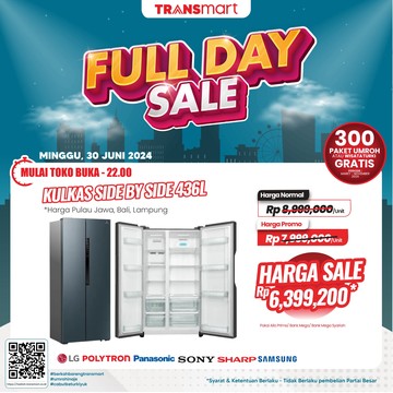 Wow! Beli Kulkas di Transmart Full Day Sale Dapat Diskon Sampai Rp 2,6 Juta