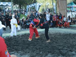 Ratusan Pendekar Adu Tangkas dalam Kompetisi Silat Pantai 2024 di Banyuwangi Ratusan Pendekar Adu Tangkas dalam Kompetisi Silat Pantai 2024 di Banyuwangi