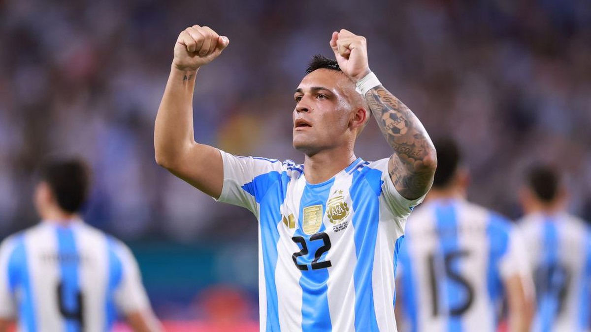 Lautaro Martinez gacor di Copa America. (Foto: Getty Images/Hector Vivas)