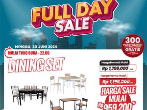Set Meja Makan di Transmart Full Day Sale Hemat Rp 800 Ribuan!