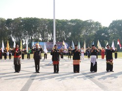 Atraksi Kampung Pesilat Meriahkan HUT Bhayangkara di Bojonegoro