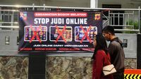 Spanduk Stop Judi Online Mejeng di Kantor Kecamatan Bogor Selatan