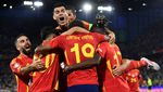 Tarian Pemain Spanyol usai Gasak Georgia 4-1