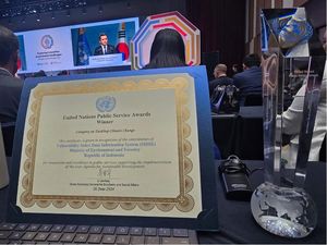 Layanan SIDIK KLHK Raih Penghargaan Inovasi Publik Terbaik dari PBB