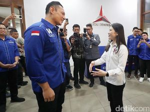Potret Petinggi Partai Perindo Sambangi AHY di Markas Demokrat