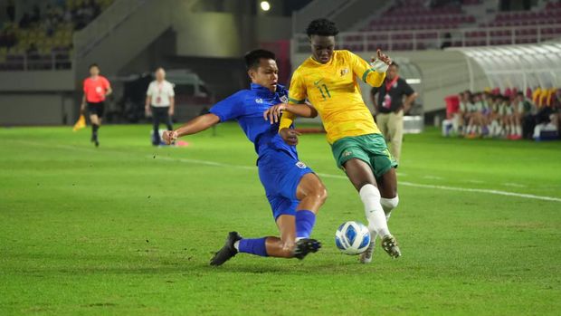 Laga antara Australia menghadapi Thailand di final Piala AFF U-16 2024 di Solo, Rabu (3/7/2024) malam.
