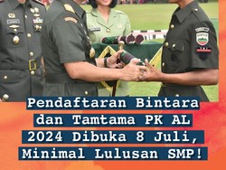 Pendaftaran Bintara-Tamtama PK AL 2024 Dibuka 8 Juli, Lulusan SMP Bisa Daftar!