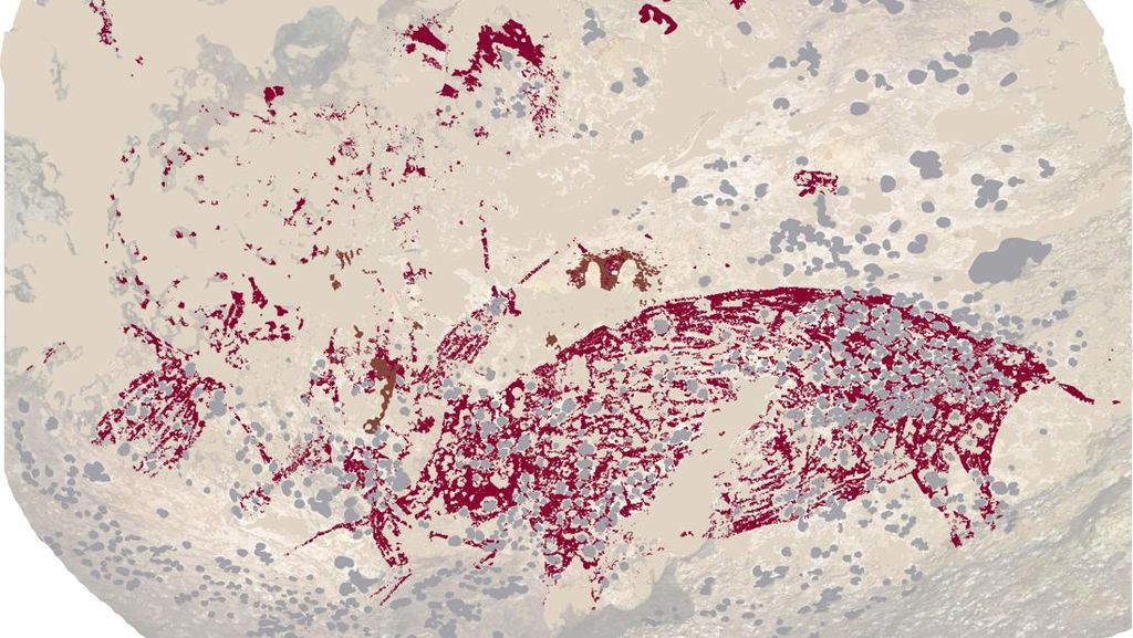 Potret Lukisan Cadas Berusia 51.200 Tahun di Leang Karampuang Sulsel Potret Lukisan Cadas Berusia 51.200 Tahun di Leang Karampuang Sulsel