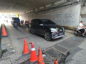 Perbaikan Gorong-gorong di Underpass Manggarai Tuntas, Lalin Lancar