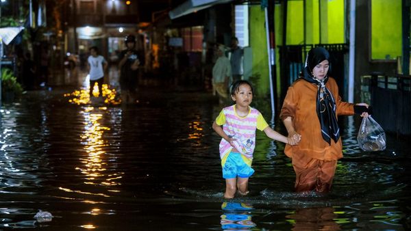 Potret Perkampungan di Rangkasbitung Terendam Banjir