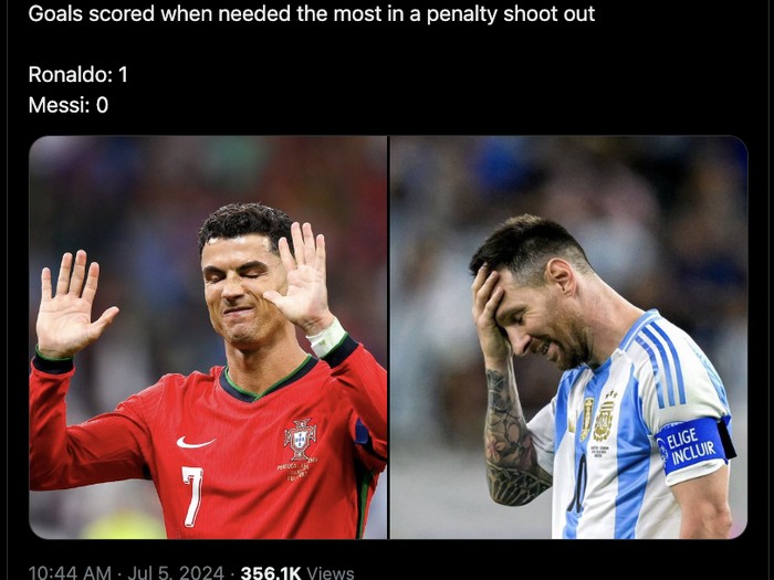 Meme Ronaldo Messi