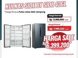 Kulkas Side by Side 436L Diskon Rp 2,5 Juta di Transmart Full Day Sale