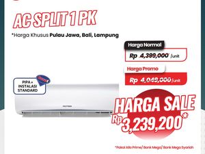 Beli AC Split 1 PK di Transmart Full Day Sale, Diskon Rp 1,1 Juta